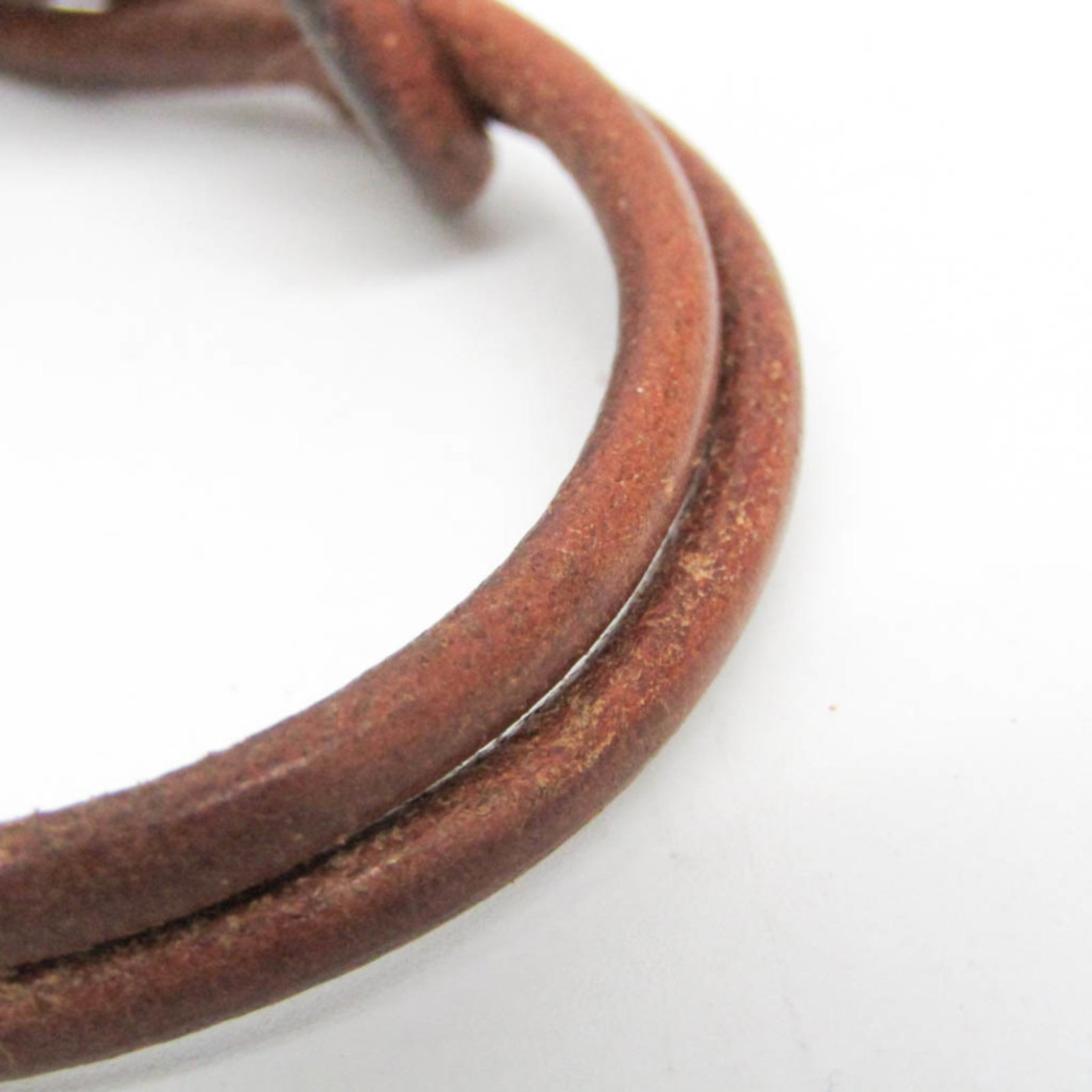 Metal leather bangle Hermes - 7