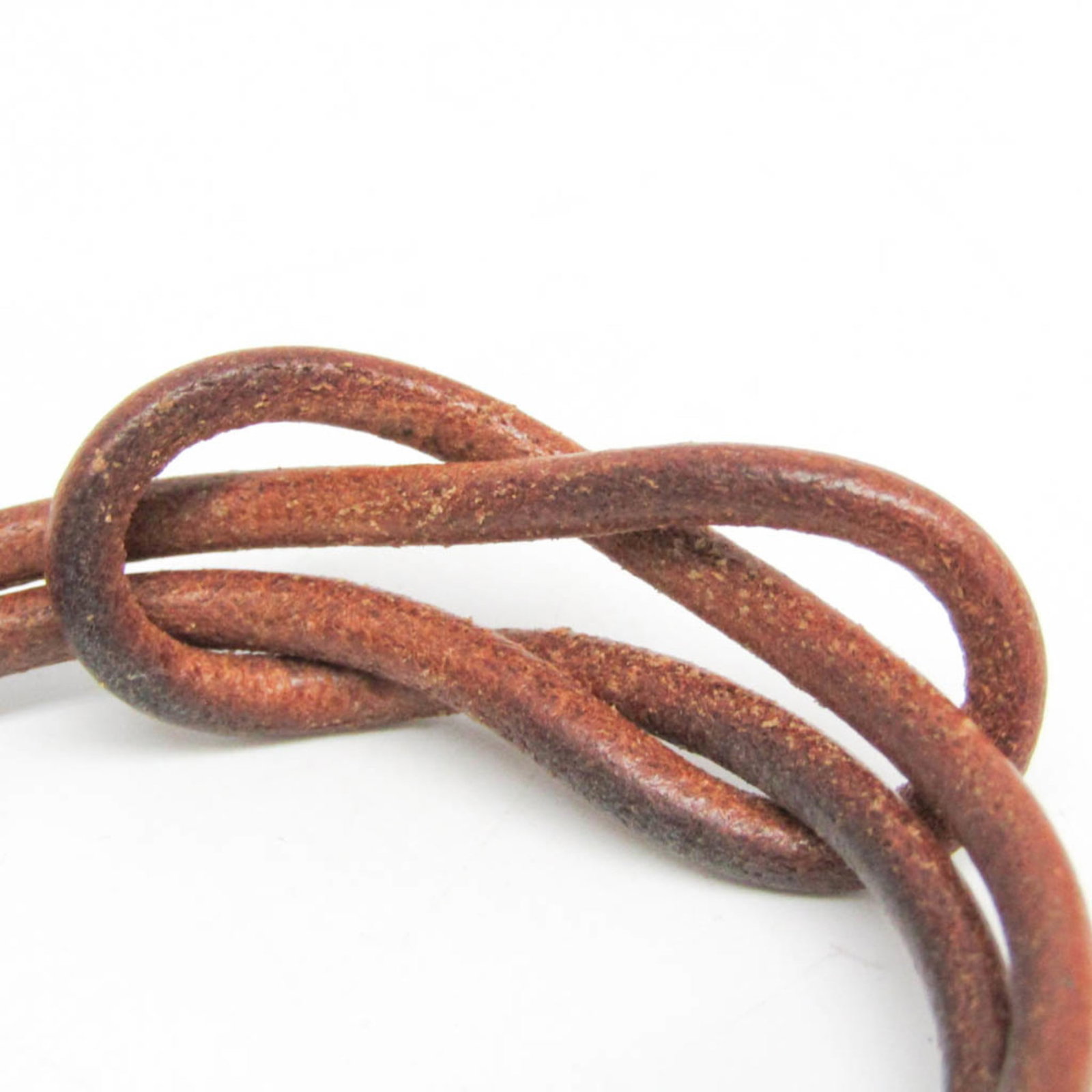 Metal leather bangle Hermes - 8