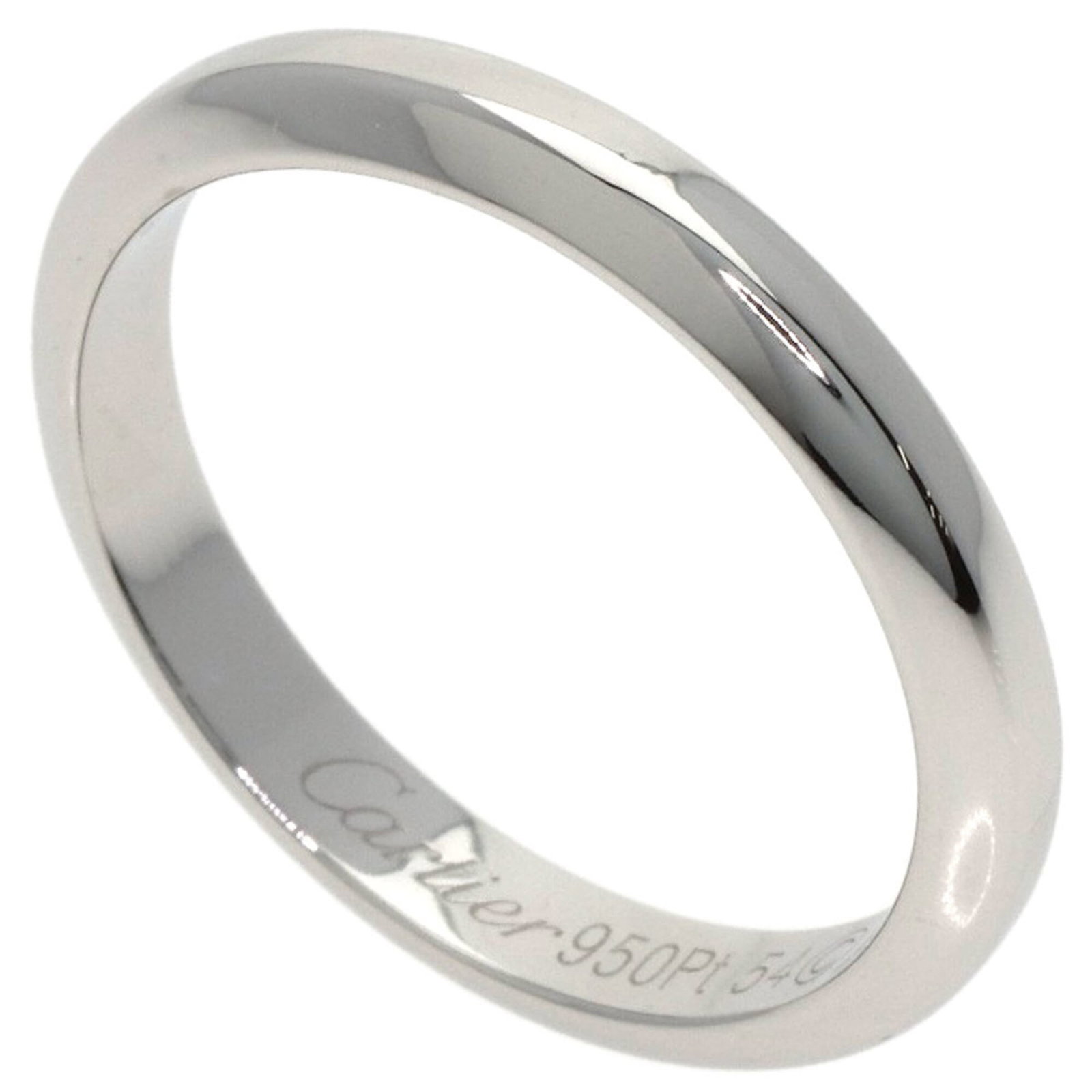 Ring Band by Platinum 950: Ring Band by Platinum 950 Platinum 950 band ring by Cartier, featuring a sleek design in platinum material. This women's ring boasts a classic style with a US size 7 fit, making it a versatile accesso