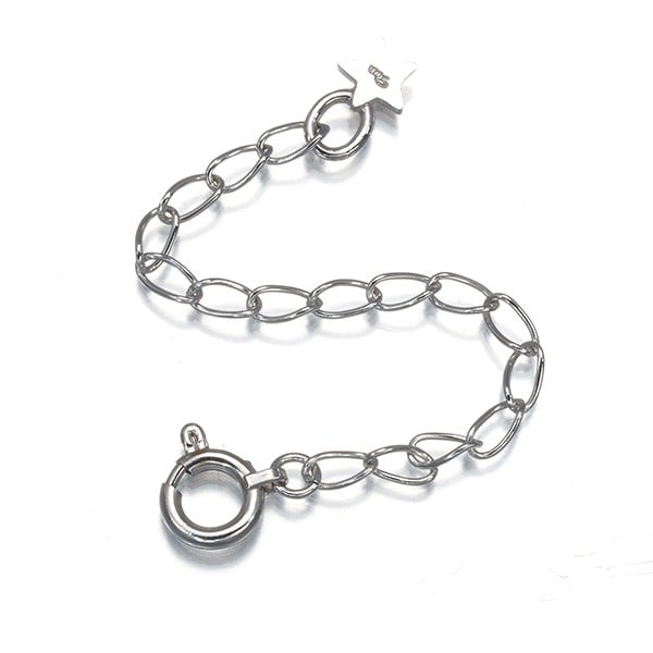 Star Jewelry Chain Necklace 5Cm 18K 750 White Gold: Star Jewelry Chain Necklace 5Cm 18K 750 White Gold 18k white gold chain necklace with a subtle shine, crafted from high-quality metal. The delicate 5cm length offers a versatile and elegant design. A