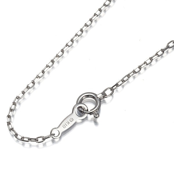 Chain Mikimoto White Gold 750 18K 37cm Cable Necklace: Chain Mikimoto White Gold 750 18K 37cm Cable Necklace Chain Mikimoto White Gold 750 18K 37cm Cable Necklace bears a signature. Made from high-quality white gold, this 18k chain necklace measures 37cm