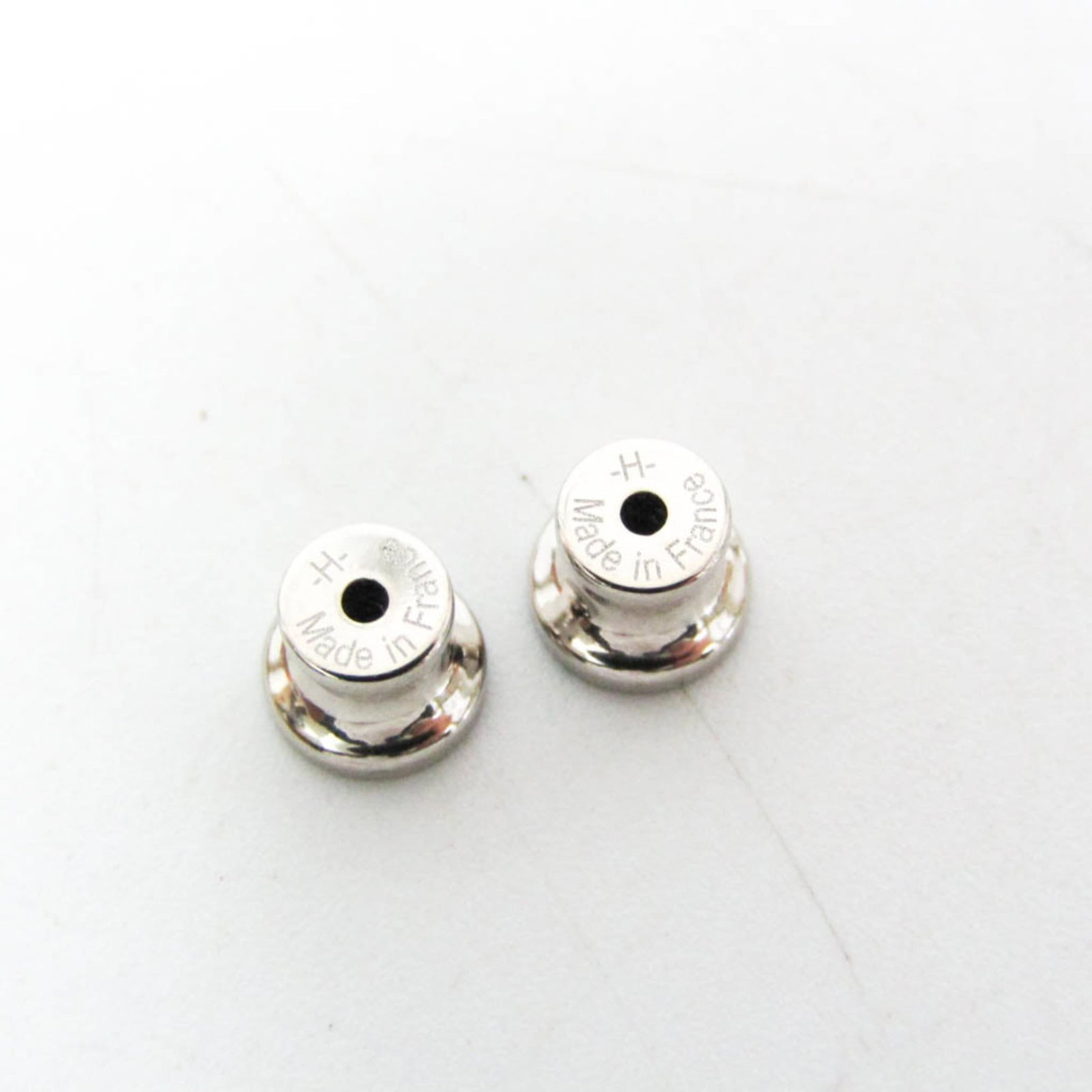 Metal Leather Stud Earrings Hermes - 13