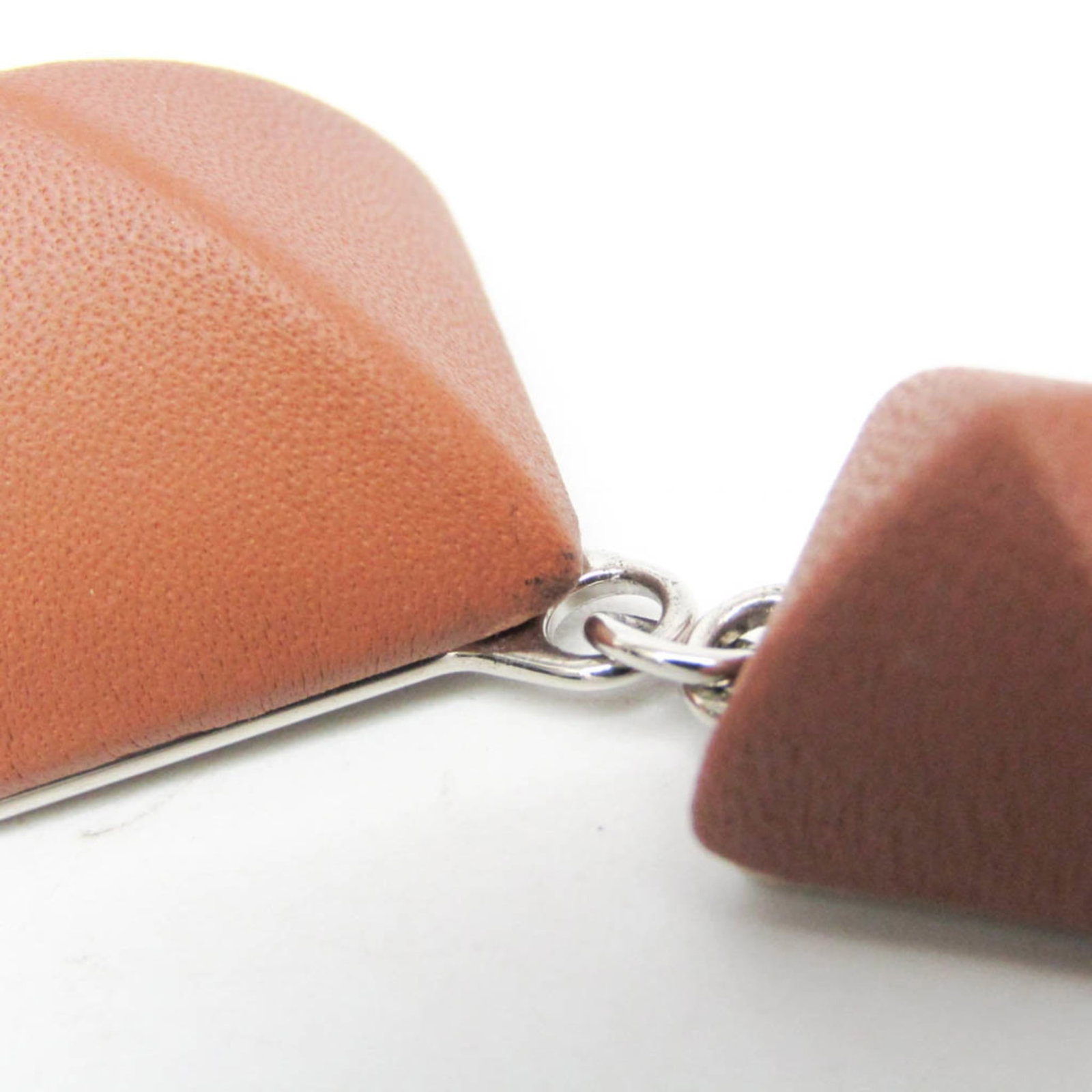 Metal Leather Stud Earrings Hermes - 9