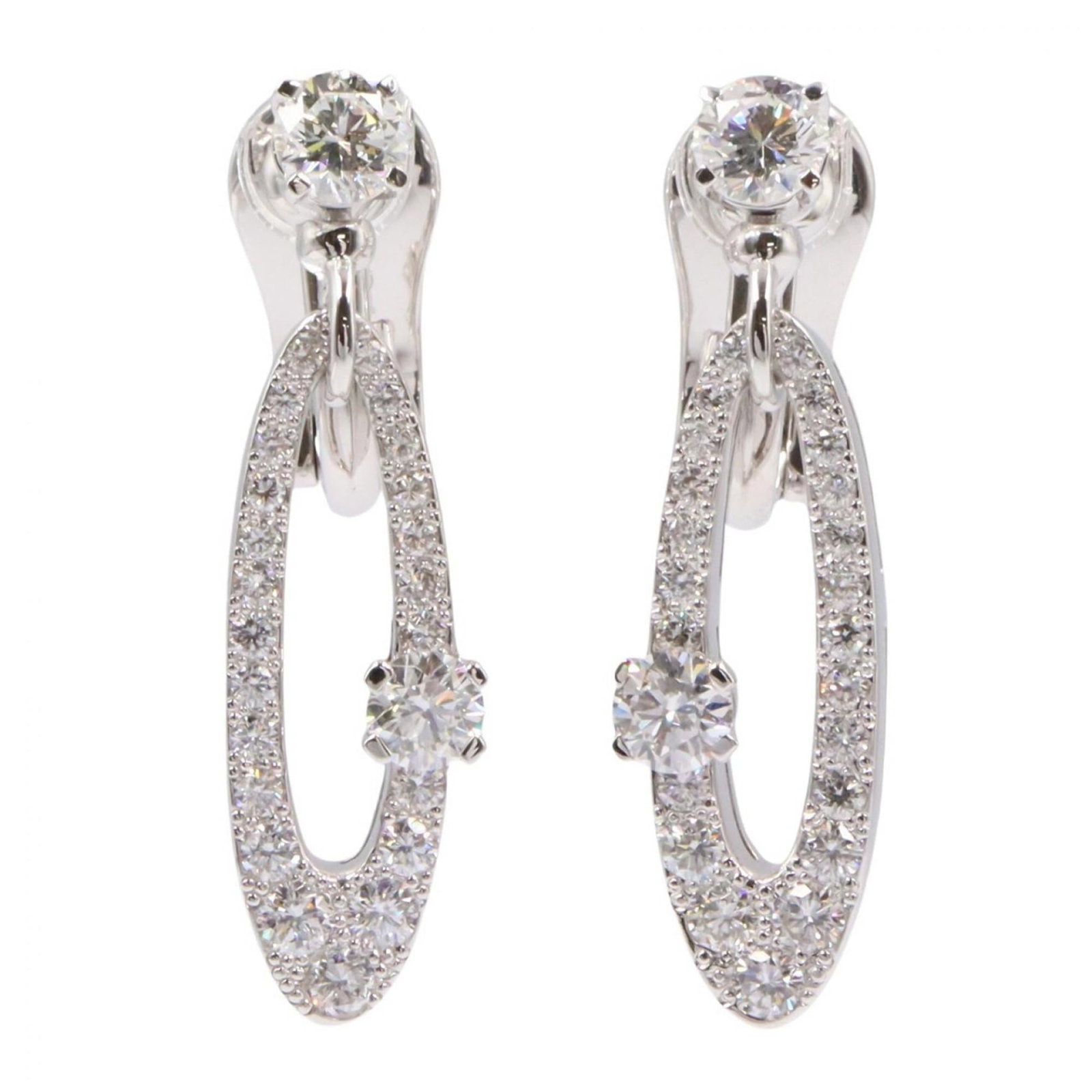 Bvlgari Drop Earrings White Gold (18K): Bvlgari Drop Earrings White Gold (18K) Bvlgari Drop Earrings White Gold (18K) are a stylish and elegant accessory, featuring clear stones set in high-quality white gold. With their sleek design and