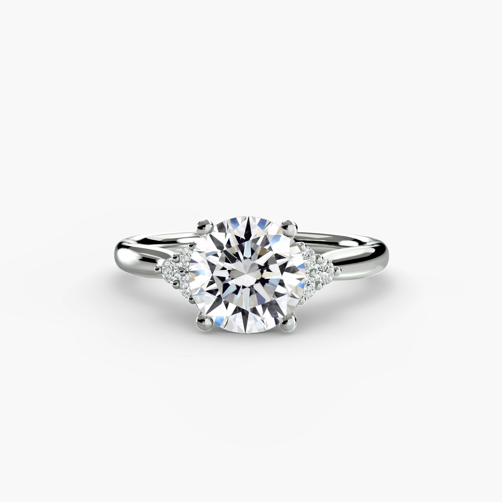Solitaire Round 950 Platinum Ring Setting - 2