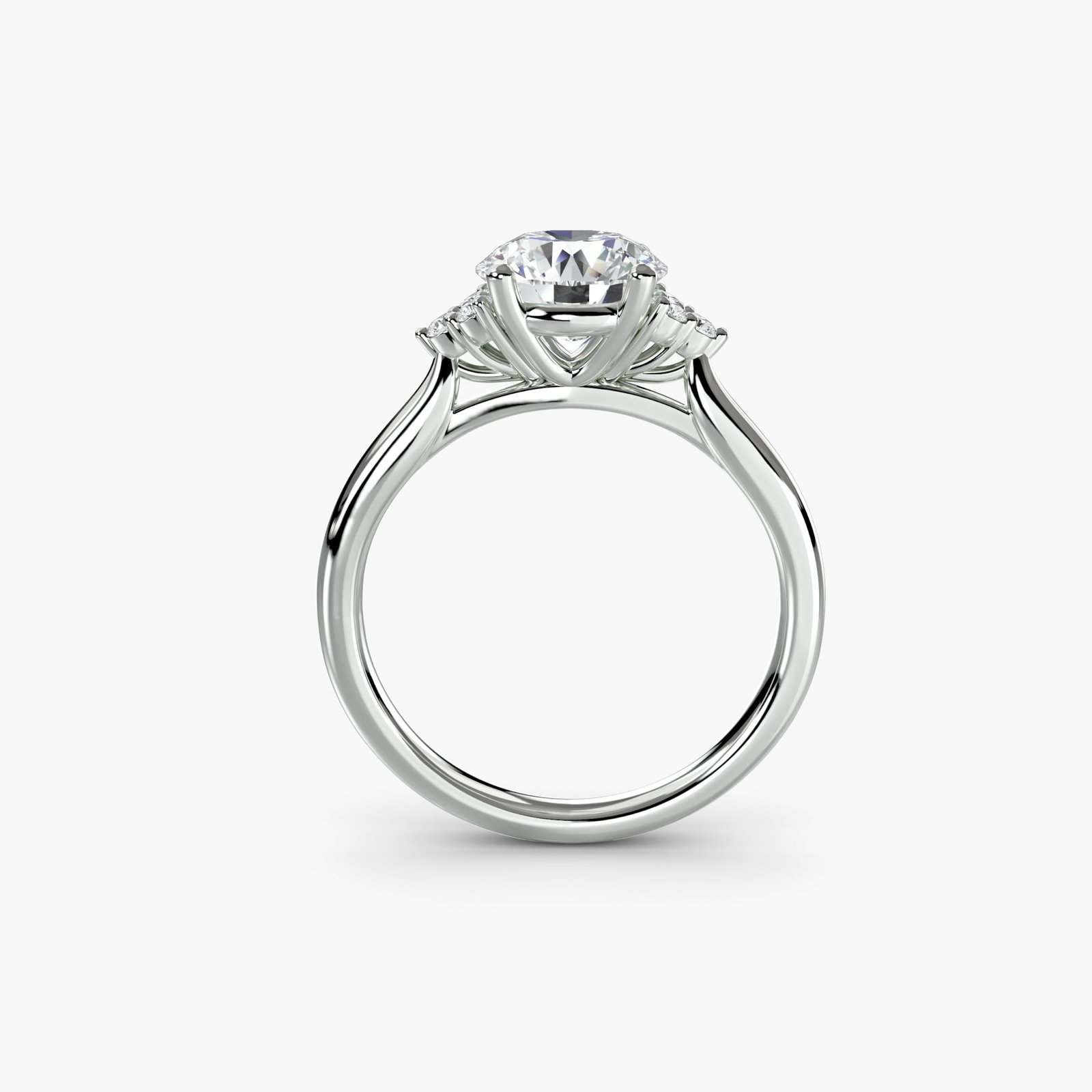 Solitaire Round 950 Platinum Ring Setting - 4