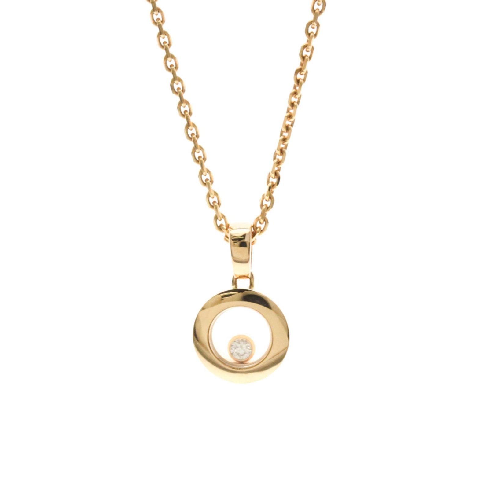 Chopard Happy Diamonds Necklace 79A017 Pink Gold (18K) Diamond Menwomen Fashion Pendant Necklace (1 of 15)