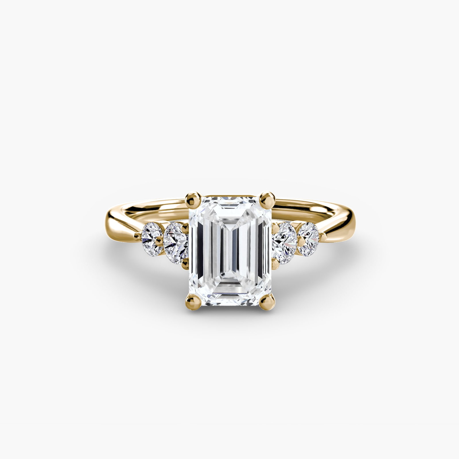 Solitaire Emerald 18Kt Yellow Gold Ring Setting - 2