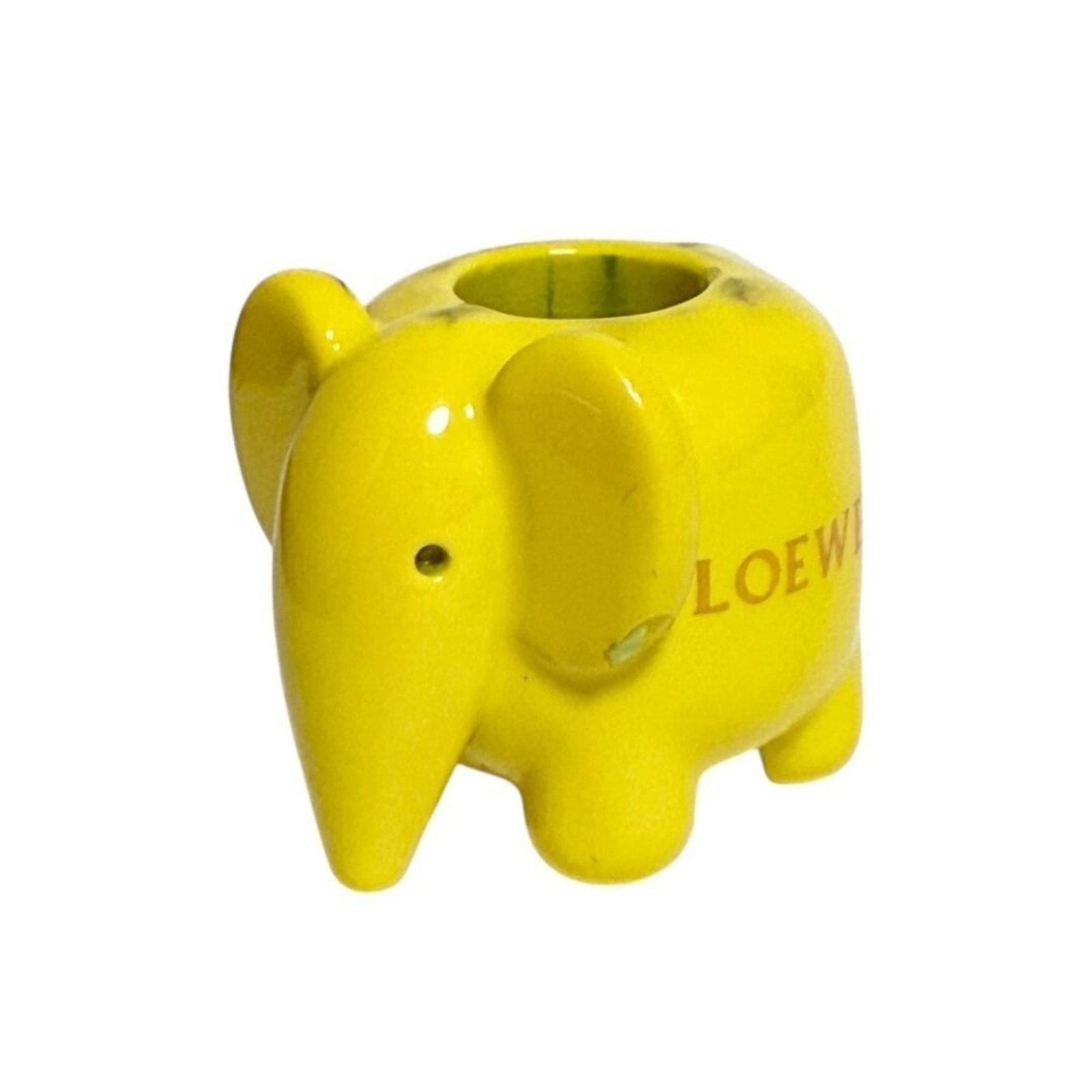 Loewe Necklace Charm Brass Enamel: Loewe Necklace Charm Brass Enamel Brass Enamel Loewe Necklace Charm, 18.00mm x 26.00mm / 0.71'' x 1.02''. This used brass enamel necklace charm bears a signature from the renowned Spanish luxury