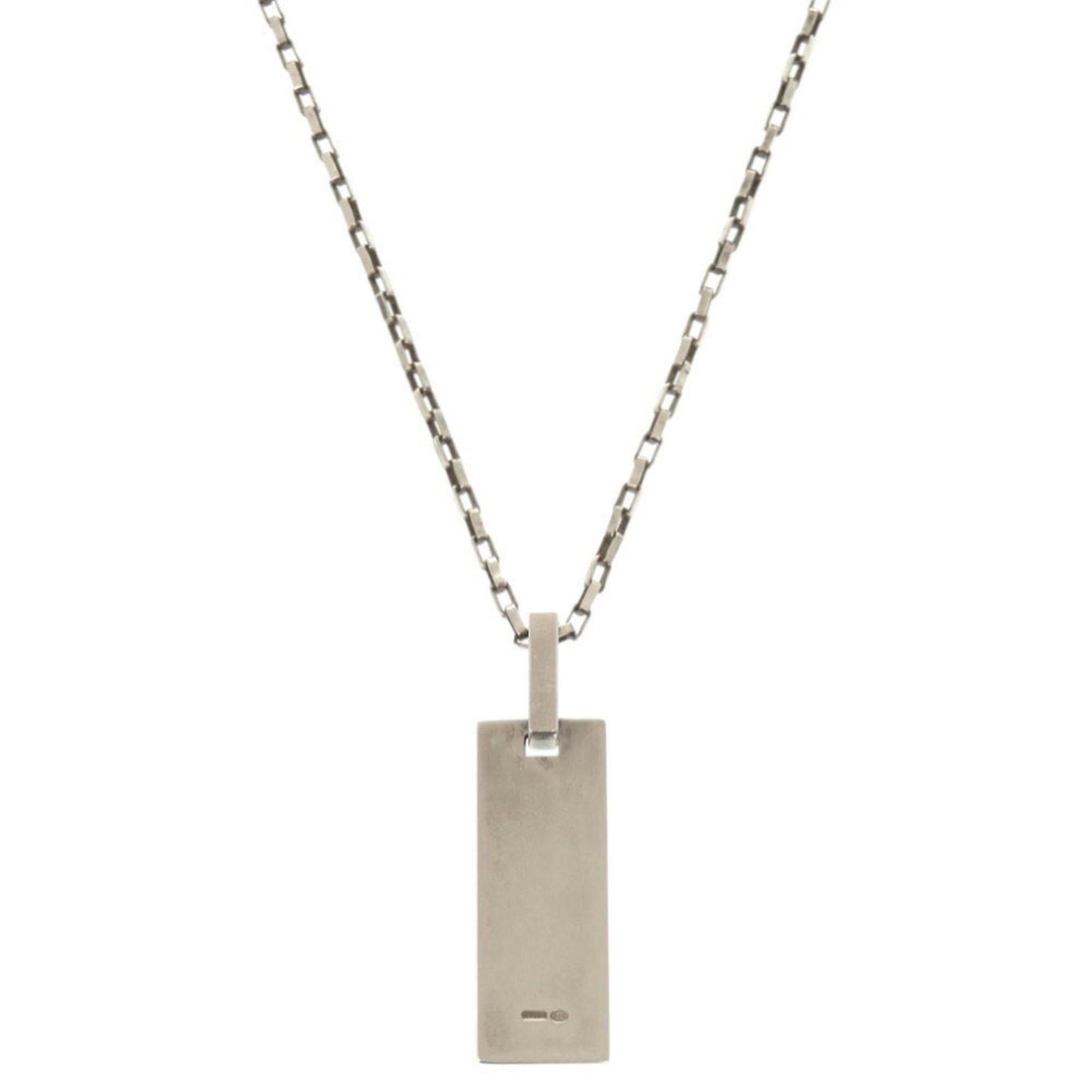 Gucci Plated Silver 925 Necklace Pendant 1514Gucci Men'S: Gucci Plated Silver 925 Necklace Pendant 1514Gucci Men'S Silver 925 Gucci Plated Necklace Pendant features a sleek design with a 34mm x 12mm pendant size, perfect for adding a touch of luxury to any