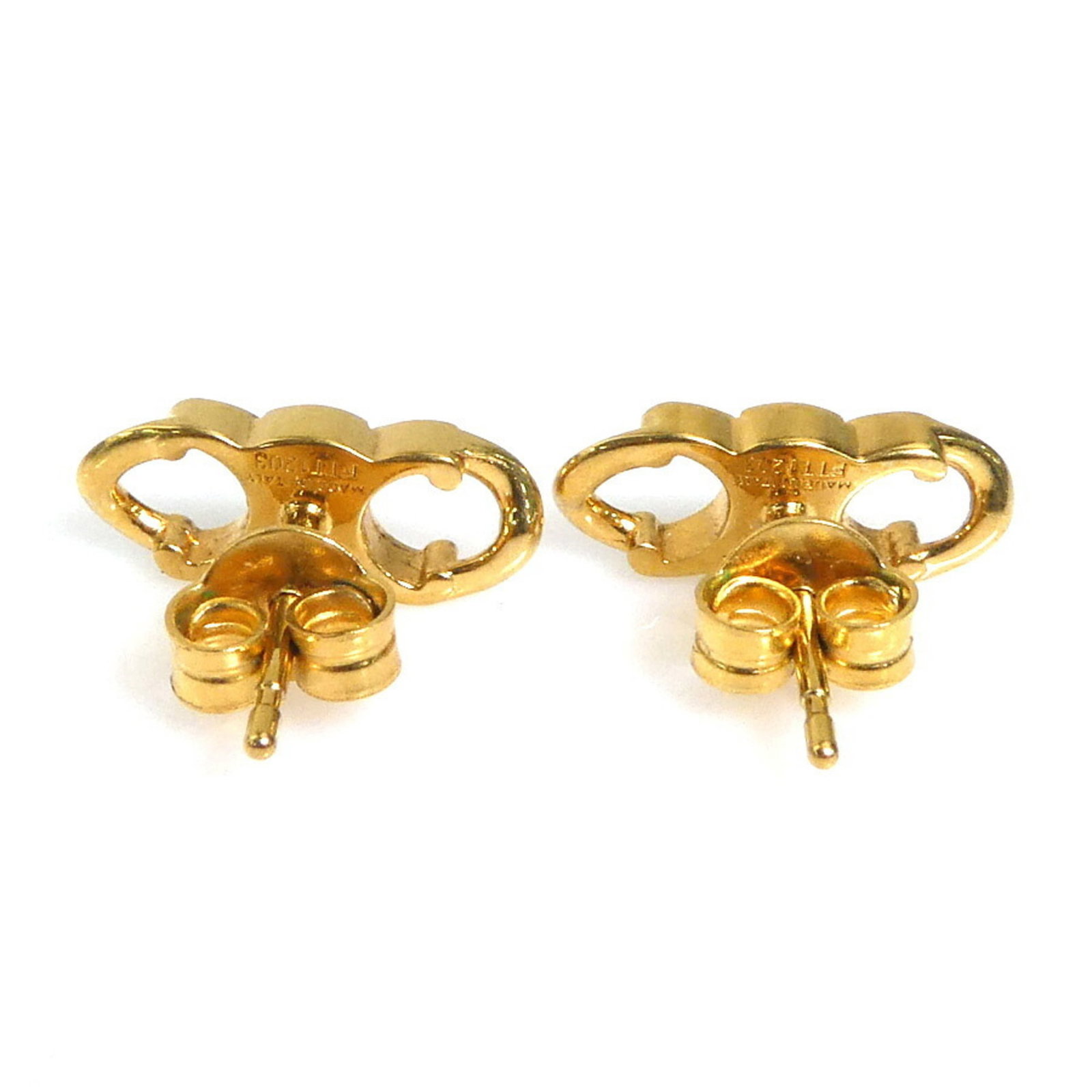 Celine Stud Metal Earrings - 3