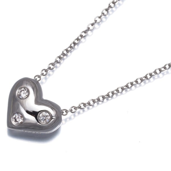 Tiffany&Co. Necklace Diamond Dots Heart 950 Platinum: Tiffany&Co. Necklace Diamond Dots Heart 950 Platinum Tiffany & Co.'s Necklace Diamond Dots Heart 950 Platinum features a natural diamond set in a heart-shaped pendant, crafted from 950 platinum. This