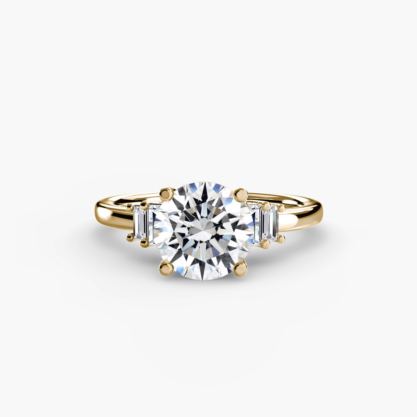 Solitaire Round 18Kt Yellow Gold Ring Setting - 2