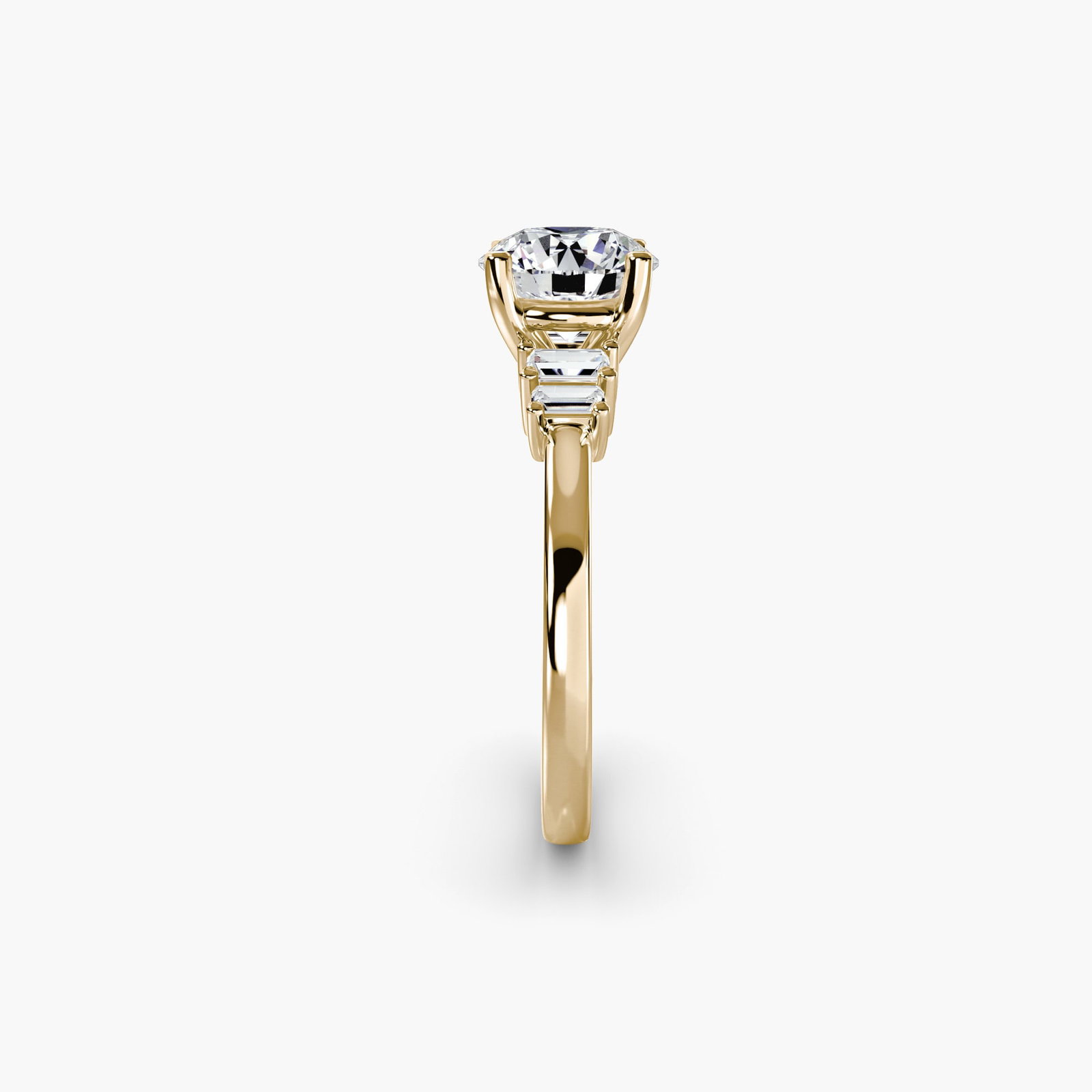 Solitaire Round 18Kt Yellow Gold Ring Setting - 3