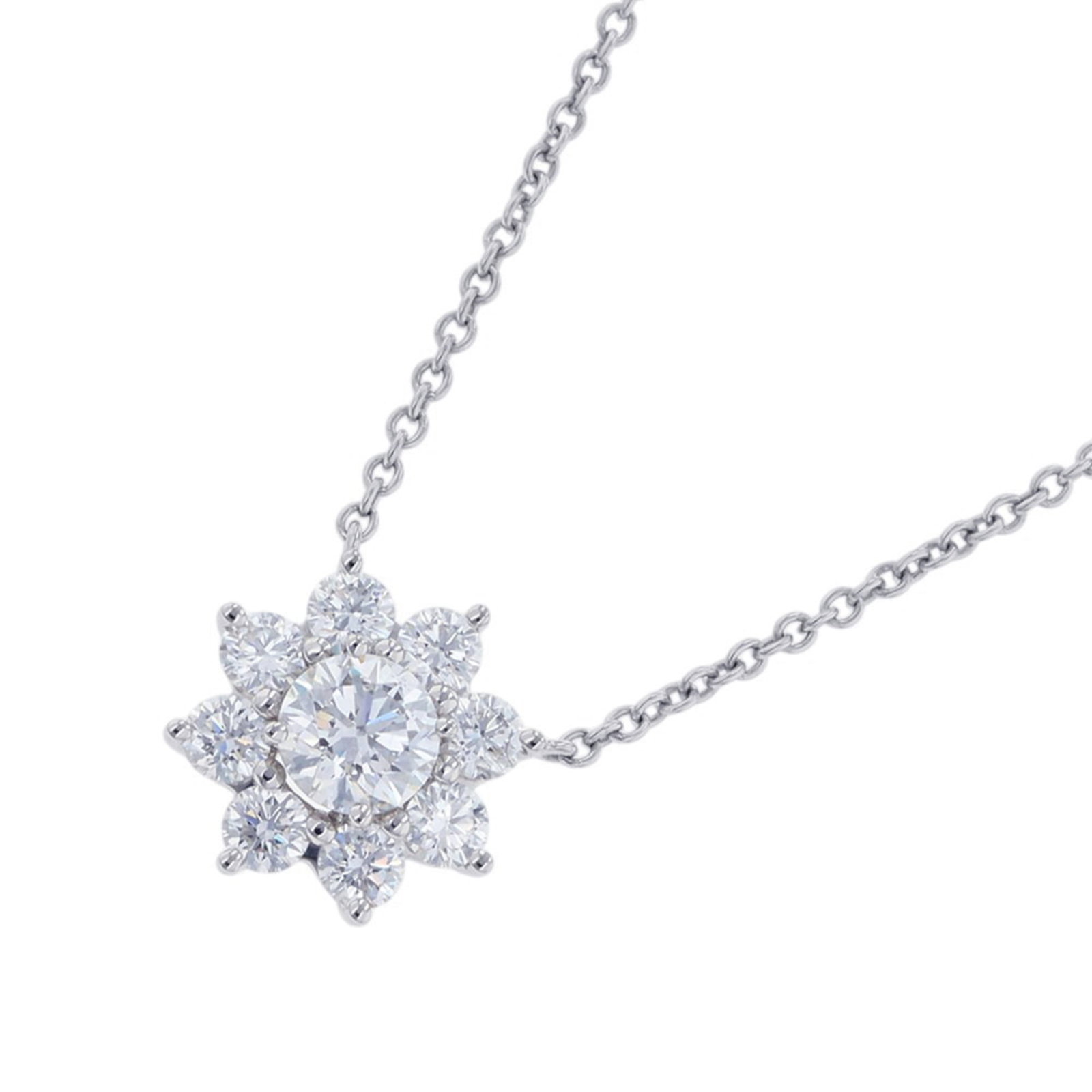 Harry Winston Sunflower Mini Pendant Necklace Diamonds (Center Stone Approx. 0.30Ct 9 Stones Total: Harry Winston Sunflower Mini Pendant Necklace Diamonds (Center Stone Approx. 0.30Ct 9 Stones Total Platinum Harry Winston Sunflower Mini Pendant Necklace Diamonds, featuring an approximate 0.30ct cent