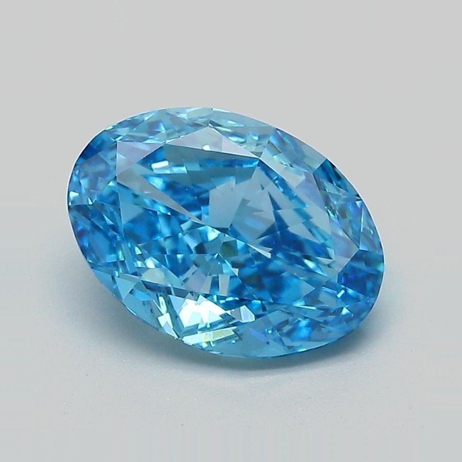 IGI Oval 2.64ct Fancy Vivid Blue VVS2 - Loose Lab Diamond: IGI Oval 2.64ct Fancy Vivid Blue VVS2 - Loose Lab Diamond Item Specifics: Source: This Is A Real Diamond Grown In A Lab Not Mined. Carat: 2.64 Cut: - Color: Fancy Vivid Blue Clarity: VVS2 Polish: EX S