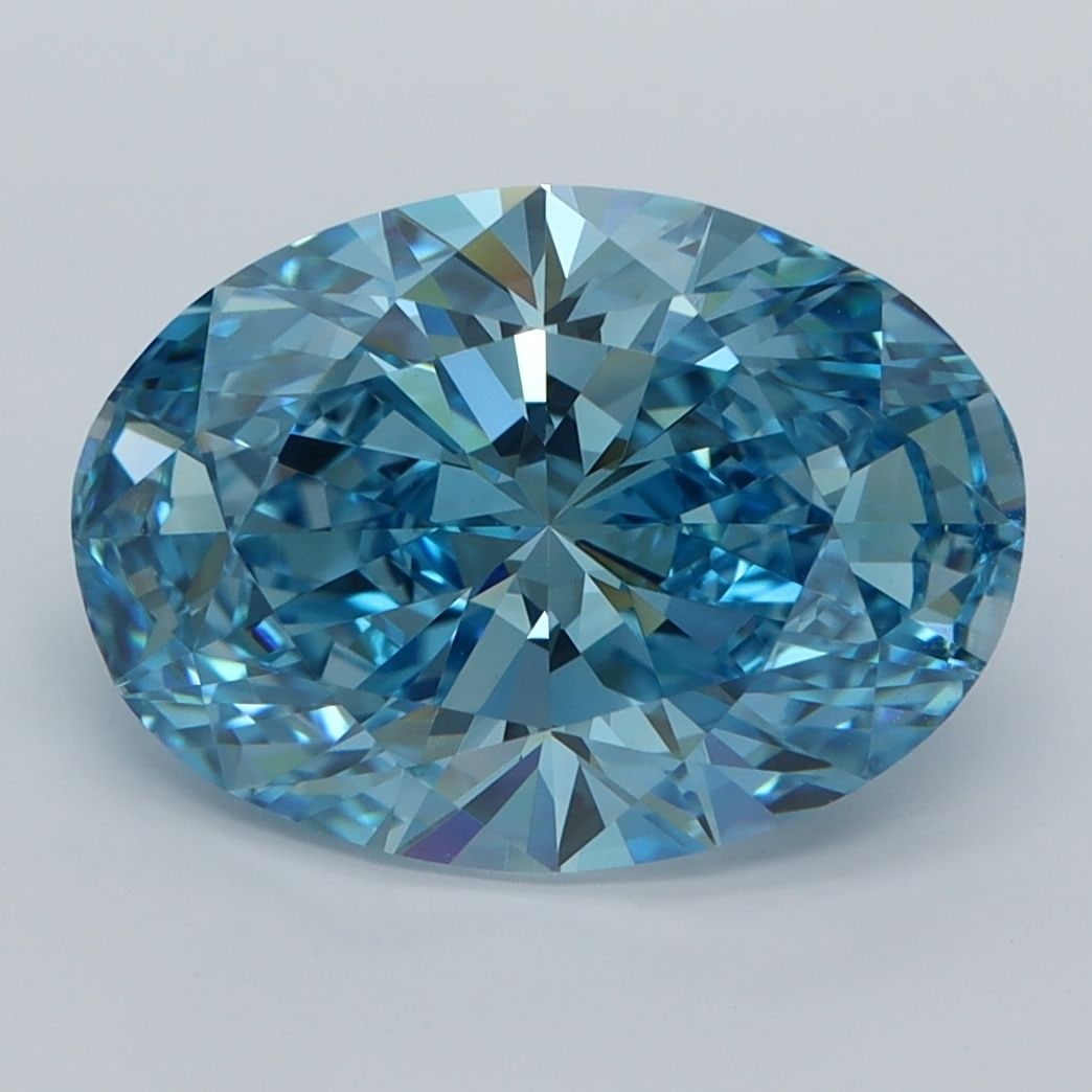 IGI Oval 4.02ct Fancy Vivid Blue VVS2 - Loose Lab Diamond: IGI Oval 4.02ct Fancy Vivid Blue VVS2 - Loose Lab Diamond Item Specifics: Source: This Is A Real Diamond Grown In A Lab Not Mined. Carat: 4.02 Cut: - Color: Fancy Vivid Blue Clarity: VVS2 Polish: EX S