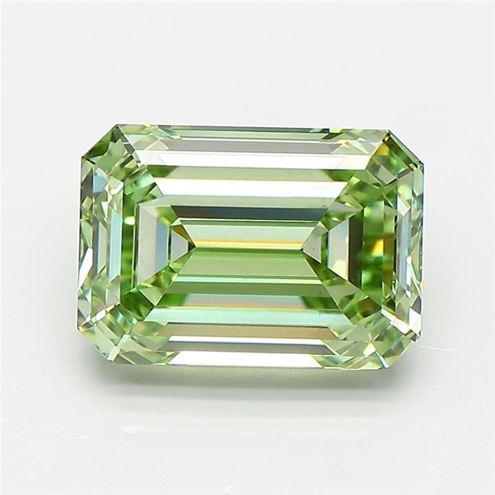 IGI Emerald 3.52ct Fancy Vivid Green VVS2 - Loose Lab Diamond: IGI Emerald 3.52ct Fancy Vivid Green VVS2 - Loose Lab Diamond Item Specifics: Source: This Is A Real Diamond Grown In A Lab Not Mined. Carat: 3.52 Cut: - Color: Fancy Vivid Green Clarity: VVS2 Polish: