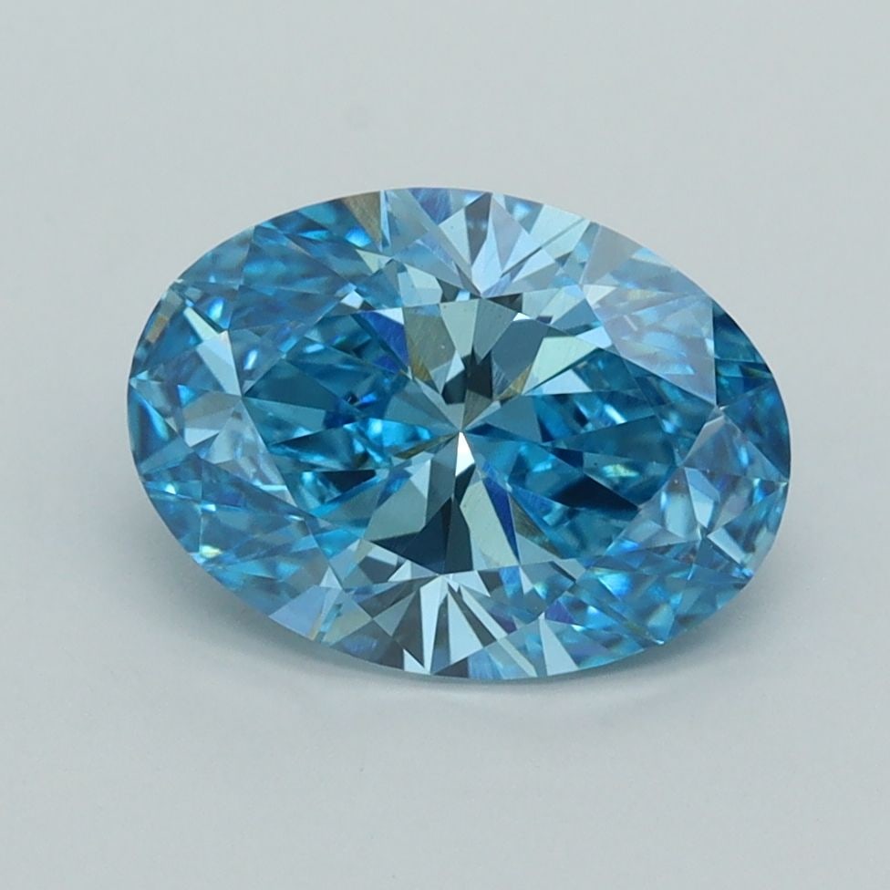 IGI Oval 2.05ct Fancy Vivid Blue VVS2 - Loose Lab Diamond: IGI Oval 2.05ct Fancy Vivid Blue VVS2 - Loose Lab Diamond Item Specifics: Source: This Is A Real Diamond Grown In A Lab Not Mined. Carat: 2.05 Cut: - Color: Fancy Vivid Blue Clarity: VVS2 Polish: EX S