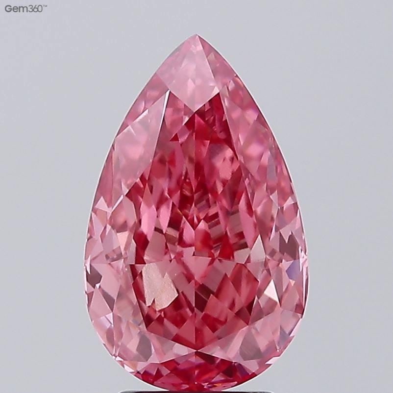 IGI Pear 4.2ct Fancy Vivid Pink VVS2 - Loose Lab Diamond: IGI Pear 4.2ct Fancy Vivid Pink VVS2 - Loose Lab Diamond Item Specifics: Source: This Is A Real Diamond Grown In A Lab Not Mined. Carat: 4.2 Cut: - Color: Fancy Vivid Pink Clarity: VVS2 Polish: EX Sym