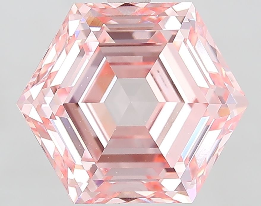 IGI Hexagonal 5.06ct Fancy Intense Pink VVS2 - Loose Lab Diamond (1 of 1)