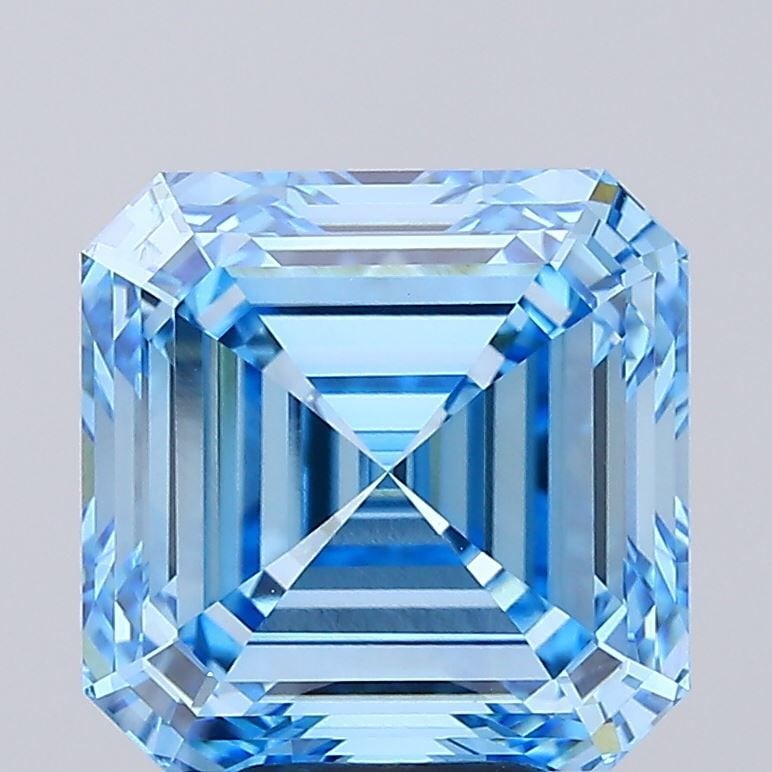 IGI Asscher 7.0ct Fancy Vivid Blue VVS2 - Loose Lab Diamond: IGI Asscher 7.0ct Fancy Vivid Blue VVS2 - Loose Lab Diamond Item Specifics: Source: This Is A Real Diamond Grown In A Lab Not Mined. Carat: 7.0 Cut: - Color: Fancy Vivid Blue Clarity: VVS2 Polish: EX 