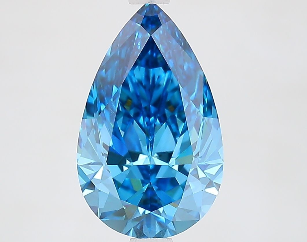 IGI Pear 2.61ct Fancy Vivid Blue VVS2 - Loose Lab Diamond: IGI Pear 2.61ct Fancy Vivid Blue VVS2 - Loose Lab Diamond Item Specifics: Source: This Is A Real Diamond Grown In A Lab Not Mined. Carat: 2.61 Cut: - Color: Fancy Vivid Blue Clarity: VVS2 Polish: EX S