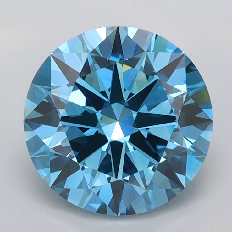 IGI Round 1.96ct Fancy Vivid Blue VVS2 - Loose Lab Diamond: IGI Round 1.96ct Fancy Vivid Blue VVS2 - Loose Lab Diamond Item Specifics: Source: This Is A Real Diamond Grown In A Lab Not Mined. Carat: 1.96 Cut: EX Color: Fancy Vivid Blue Clarity: VVS2 Polish: EX