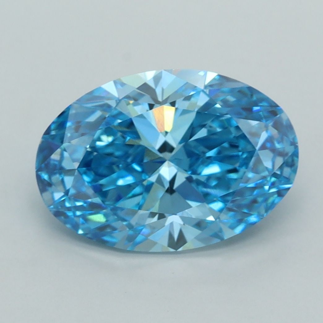 IGI Oval 3.04ct Fancy Vivid Blue VVS2 - Loose Lab Diamond: IGI Oval 3.04ct Fancy Vivid Blue VVS2 - Loose Lab Diamond Item Specifics: Source: This Is A Real Diamond Grown In A Lab Not Mined. Carat: 3.04 Cut: - Color: Fancy Vivid Blue Clarity: VVS2 Polish: EX S
