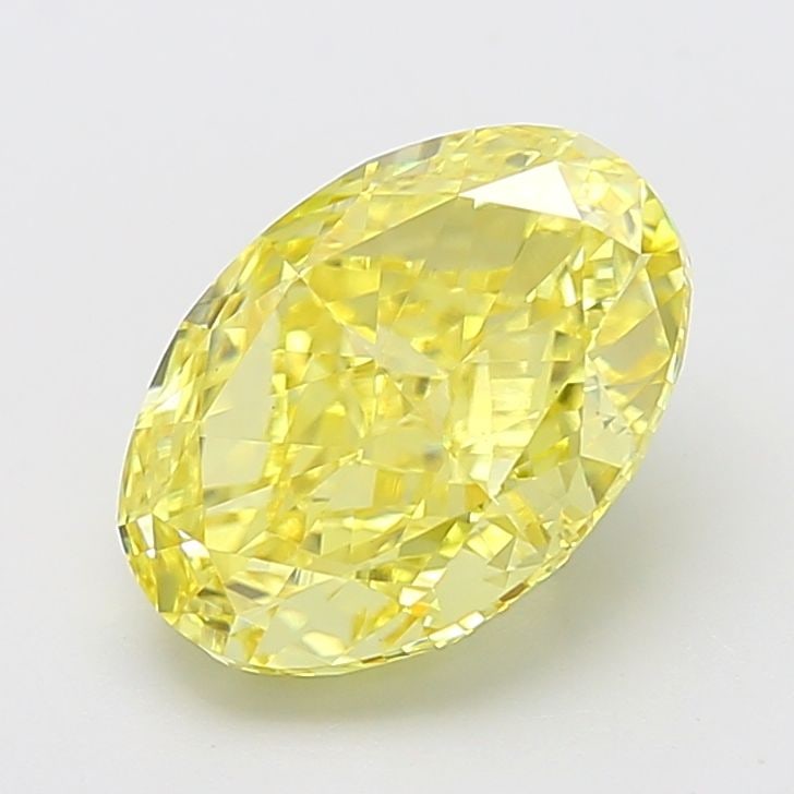 IGI Oval 5.03ct Fancy Vivid Yellow VVS2 - Loose Lab Diamond (1 of 1)