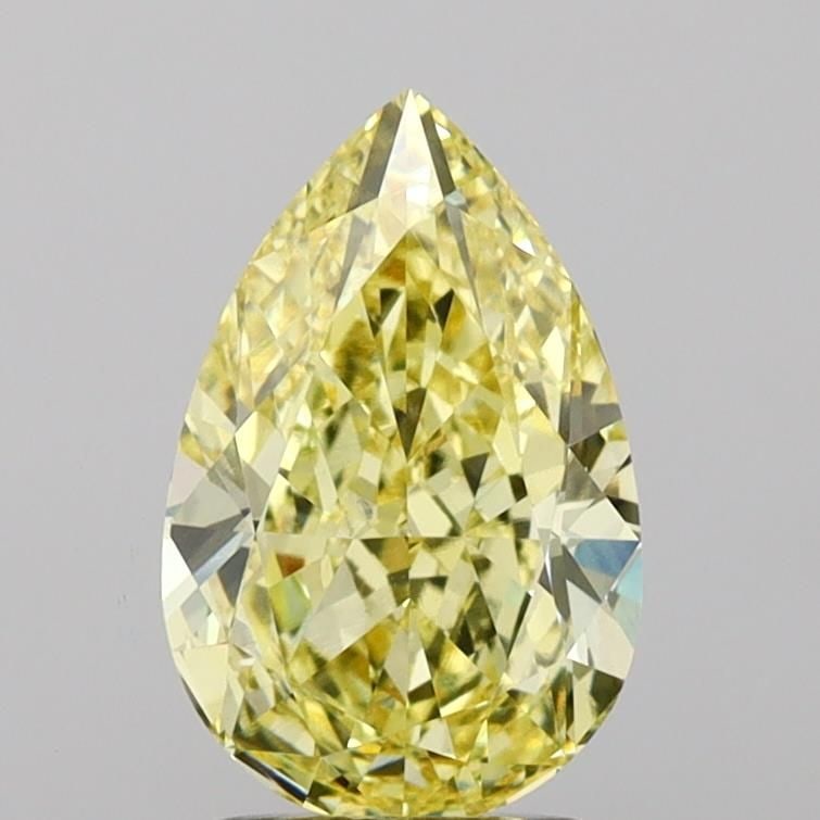 IGI Pear 2.6ct Fancy Intense Yellow VVS2 - Loose Lab Diamond: IGI Pear 2.6ct Fancy Intense Yellow VVS2 - Loose Lab Diamond Item Specifics: Source: This Is A Real Diamond Grown In A Lab Not Mined. Carat: 2.6 Cut: - Color: Fancy Intense Yellow Clarity: VVS2 Polish