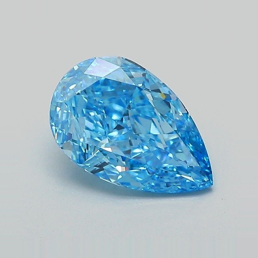 IGI Pear 1.58ct Fancy Vivid Blue VVS2 - Loose Lab Diamond: IGI Pear 1.58ct Fancy Vivid Blue VVS2 - Loose Lab Diamond Item Specifics: Source: This Is A Real Diamond Grown In A Lab Not Mined. Carat: 1.58 Cut: - Color: Fancy Vivid Blue Clarity: VVS2 Polish: EX