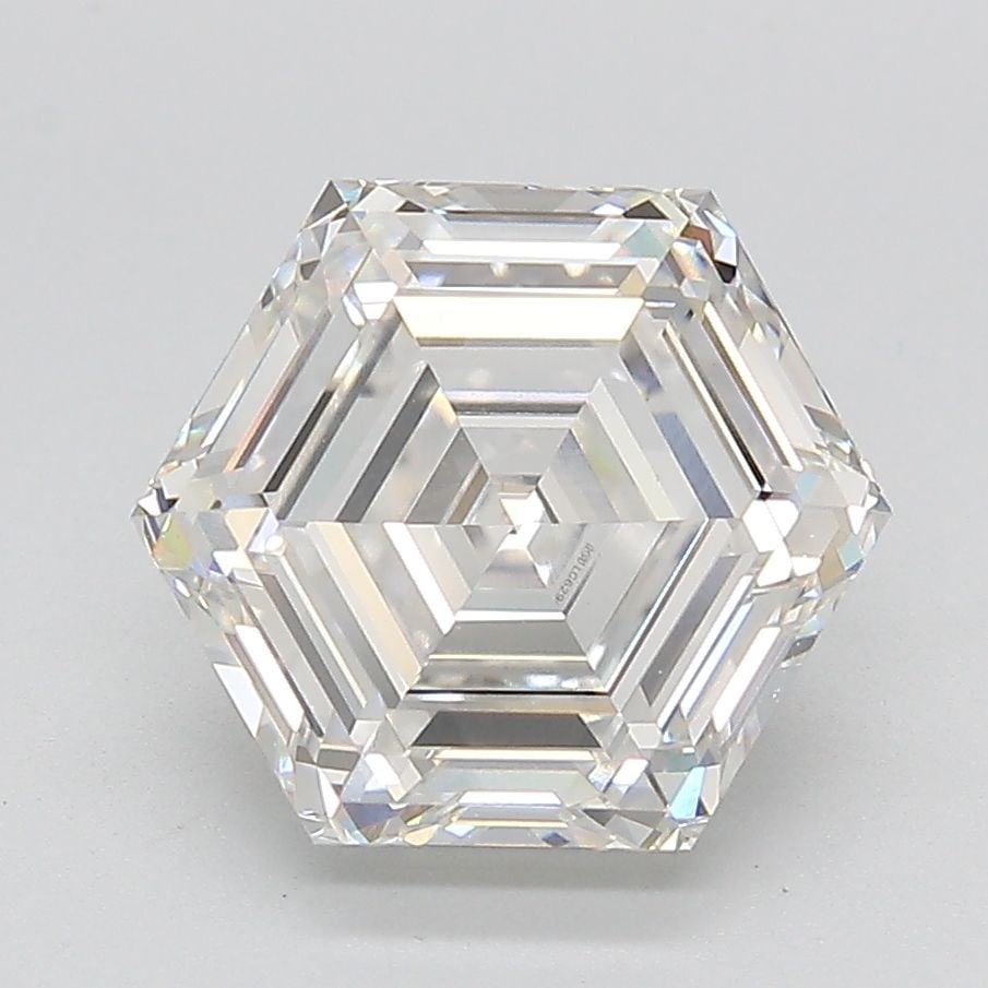 IGI Hexagonal 3.53ct F VVS2 - Loose Lab Diamond: IGI Hexagonal 3.53ct F VVS2 - Loose Lab Diamond Item Specifics: Source: This Is A Real Diamond Grown In A Lab Not Mined. Carat: 3.53 Cut: - Color: F Clarity: VVS2 Polish: EX Symmetry: EX Measurements: