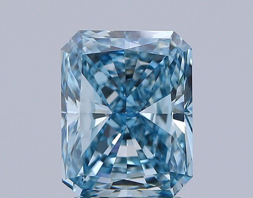 Radiant 2.0ct Fancy Vivid Blue VVS2 - Loose Lab Diamond: Radiant 2.0ct Fancy Vivid Blue VVS2 - Loose Lab Diamond Item Specifics: Source: This Is A Real Diamond Grown In A Lab Not Mined. Carat: 2.0 Cut: - Color: Fancy Vivid Blue Clarity: VVS2 Polish: EX Symm
