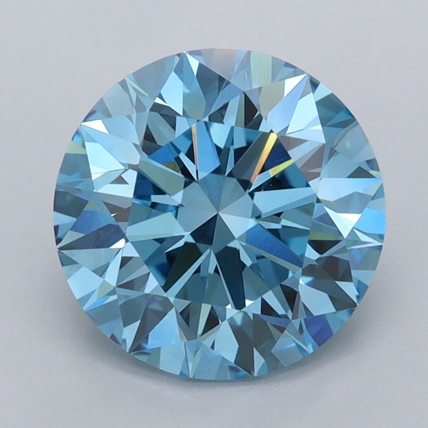 IGI Round 3.04ct Fancy Vivid Blue VVS2 - Ideal Loose Lab Diamond: IGI Round 3.04ct Fancy Vivid Blue VVS2 - Ideal Loose Lab Diamond Item Specifics: Source: This Is A Real Diamond Grown In A Lab Not Mined. Carat: 3.04 Cut: ID Color: Fancy Vivid Blue Clarity: VVS2