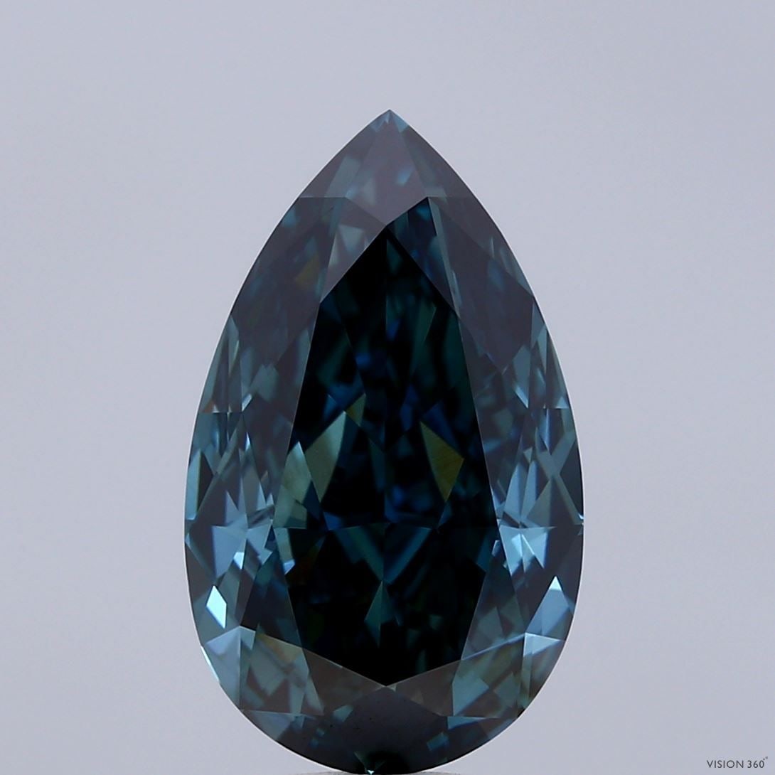 IGI Pear 5.02ct Fancy Deep Green Blue VVS2 - Loose Lab Diamond: IGI Pear 5.02ct Fancy Deep Green Blue VVS2 - Loose Lab Diamond Item Specifics: Source: This Is A Real Diamond Grown In A Lab Not Mined. Carat: 5.02 Cut: - Color: Fancy Deep Green Blue Clarity: VVS2 Po