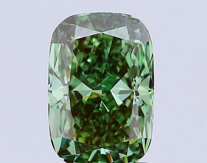 IGI Cushion Modified 2.56ct Fancy Vivid Green VVS2 - Loose Lab Diamond (1 of 1)