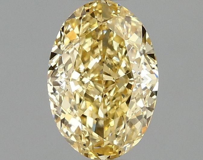 IGI Oval 1.1ct Fancy Intense Yellow VVS2 - Loose Lab Diamond (1 of 1)