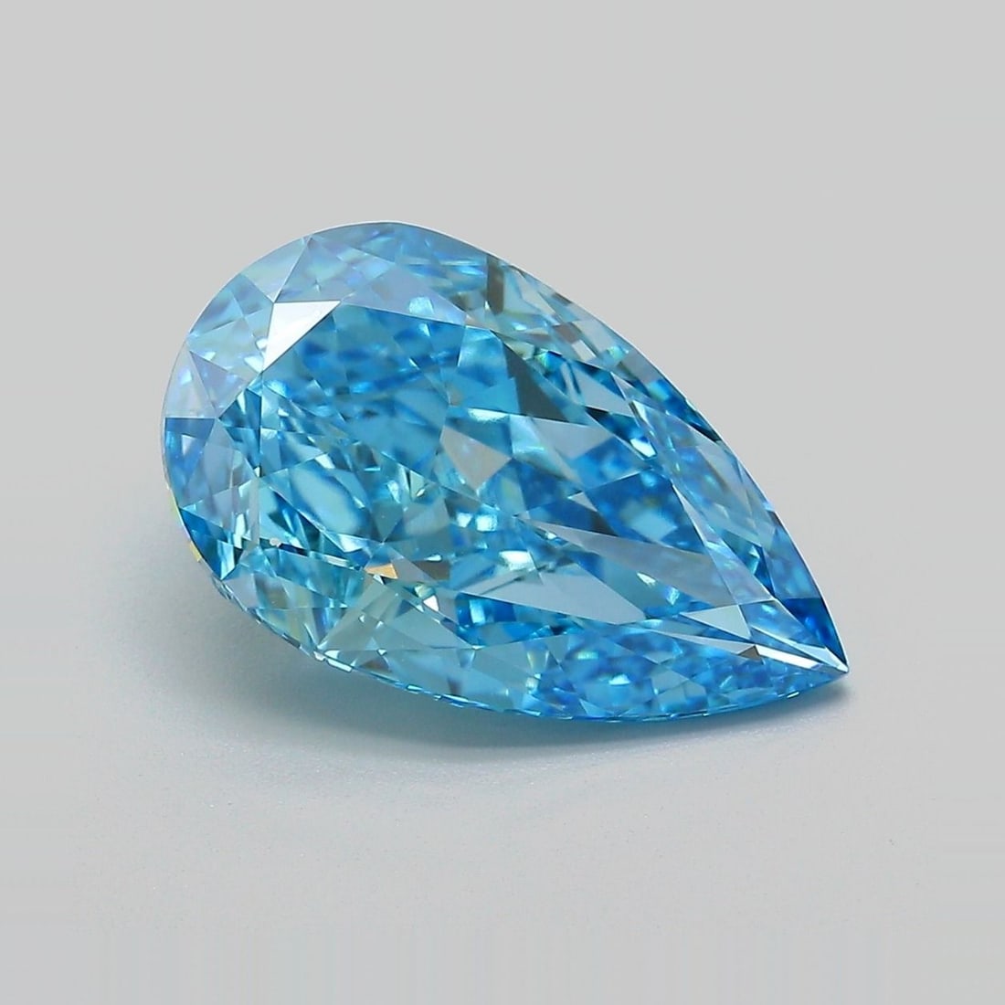 IGI Pear 5.09ct Fancy Vivid Blue VVS2 - Loose Lab Diamond: IGI Pear 5.09ct Fancy Vivid Blue VVS2 - Loose Lab Diamond Item Specifics: Source: This Is A Real Diamond Grown In A Lab Not Mined. Carat: 5.09 Cut: - Color: Fancy Vivid Blue Clarity: VVS2 Polish: EX S