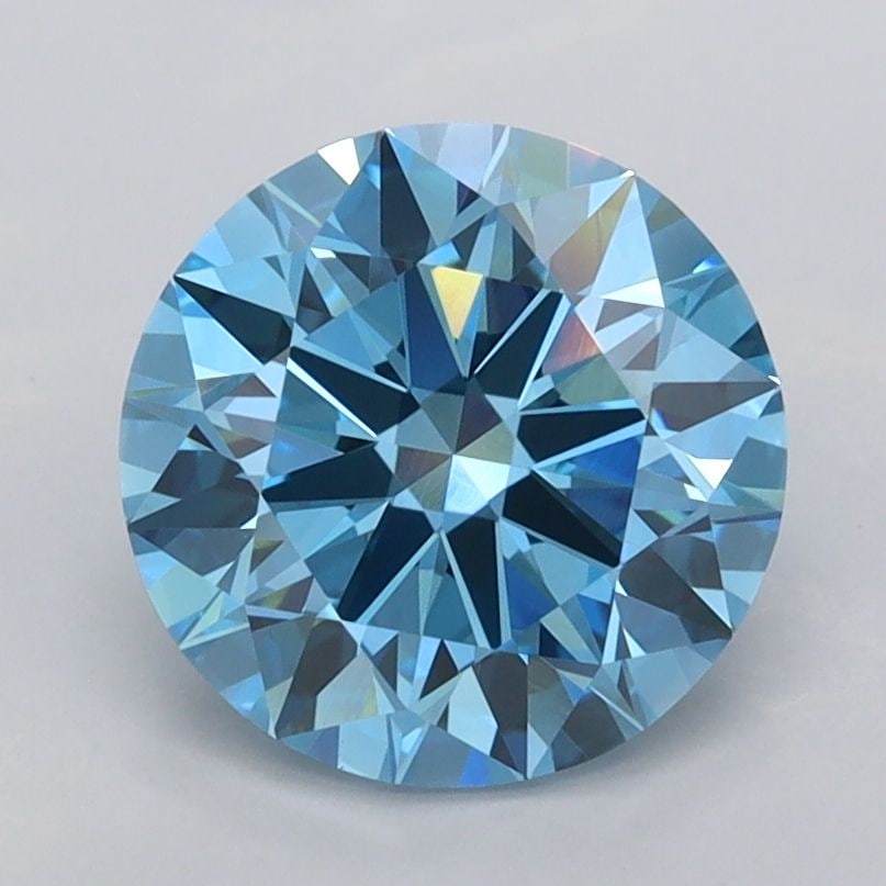 IGI Round 2.06ct Fancy Vivid Blue VVS2 - Ideal Loose Lab Diamond: IGI Round 2.06ct Fancy Vivid Blue VVS2 - Ideal Loose Lab Diamond Item Specifics: Source: This Is A Real Diamond Grown In A Lab Not Mined. Carat: 2.06 Cut: ID Color: Fancy Vivid Blue Clarity: VVS2 Poli