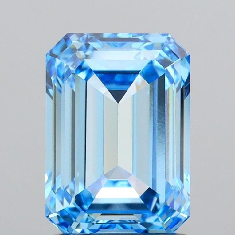 IGI Emerald 1.51ct Fancy Vivid Blue VVS2 - Loose Lab Diamond: IGI Emerald 1.51ct Fancy Vivid Blue VVS2 - Loose Lab Diamond Item Specifics: Source: This Is A Real Diamond Grown In A Lab Not Mined. Carat: 1.51 Cut: - Color: Fancy Vivid Blue Clarity: VVS2 Polish: E
