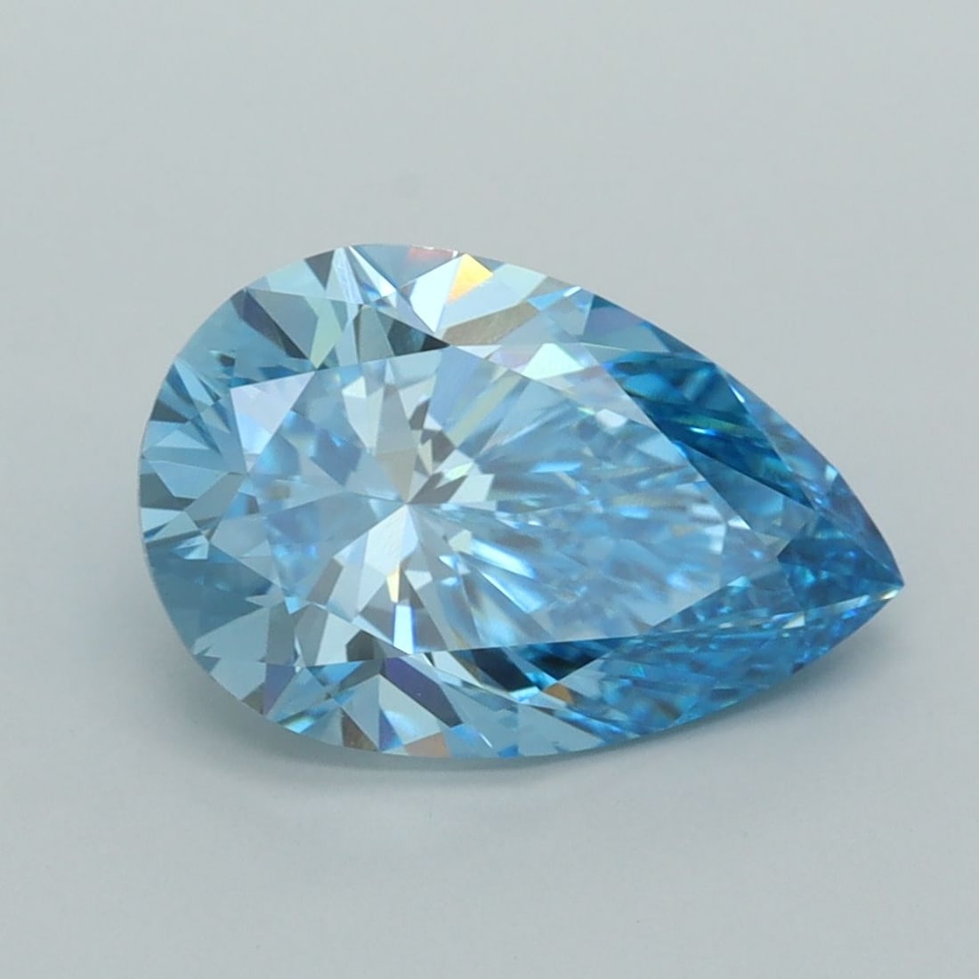 IGI Pear 3.01ct Fancy Vivid Blue VVS2 - Loose Lab Diamond: IGI Pear 3.01ct Fancy Vivid Blue VVS2 - Loose Lab Diamond Item Specifics: Source: This Is A Real Diamond Grown In A Lab Not Mined. Carat: 3.01 Cut: - Color: Fancy Vivid Blue Clarity: VVS2 Polish: EX S