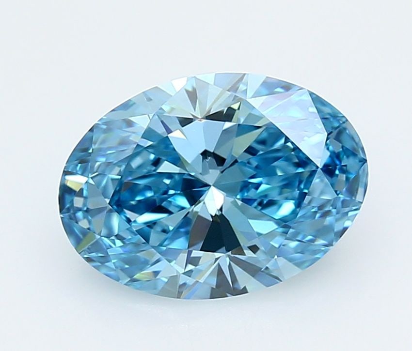 IGI Oval 2.55ct Fancy Vivid Blue VVS1 - Loose Lab Diamond: IGI Oval 2.55ct Fancy Vivid Blue VVS1 - Loose Lab Diamond Item Specifics: Source: This Is A Real Diamond Grown In A Lab Not Mined. Carat: 2.55 Cut: - Color: Fancy Vivid Blue Clarity: VVS1 Polish: EX S