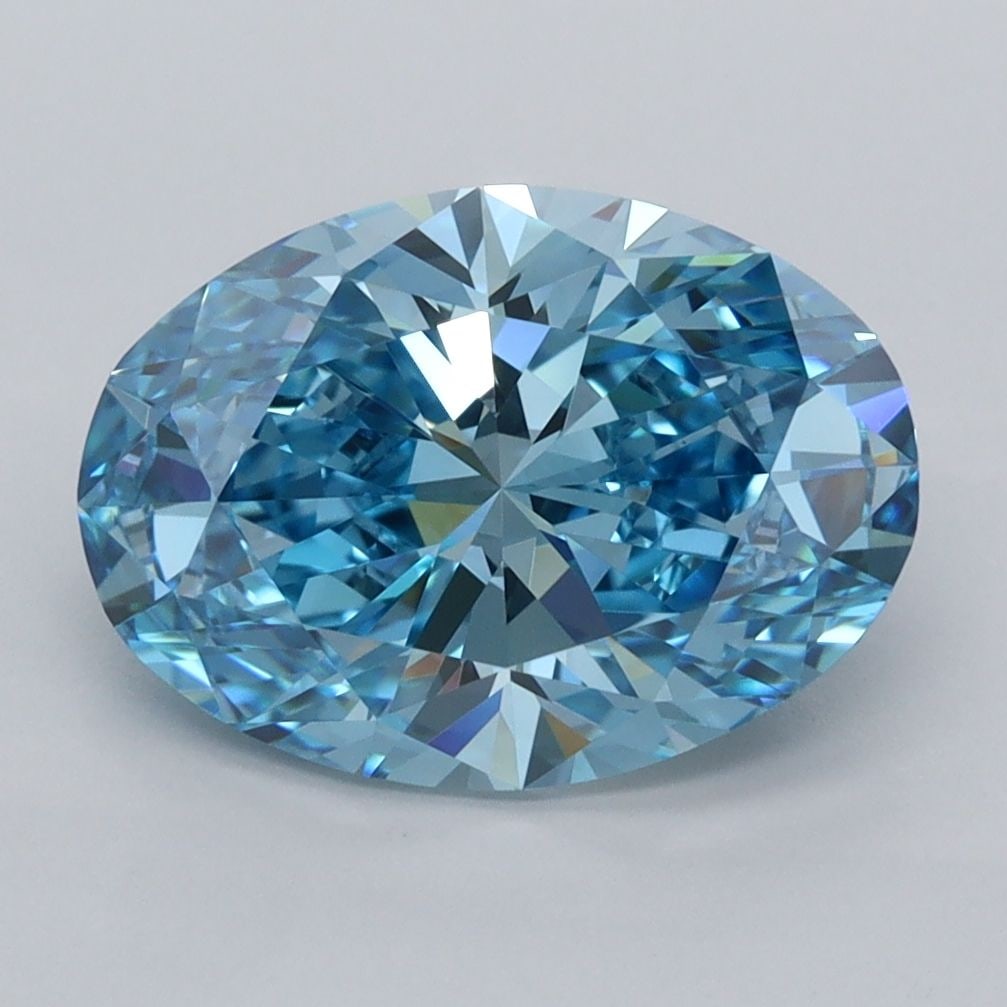 IGI Oval 3.02ct Fancy Vivid Blue VVS2 - Loose Lab Diamond: IGI Oval 3.02ct Fancy Vivid Blue VVS2 - Loose Lab Diamond Item Specifics: Source: This Is A Real Diamond Grown In A Lab Not Mined. Carat: 3.02 Cut: - Color: Fancy Vivid Blue Clarity: VVS2 Polish: EX S