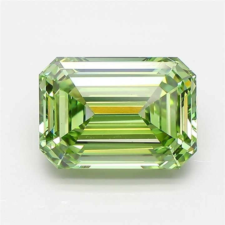 IGI Emerald 3.52ct Fancy Vivid Green VVS2 - Loose Lab Diamond: IGI Emerald 3.52ct Fancy Vivid Green VVS2 - Loose Lab Diamond Item Specifics: Source: This Is A Real Diamond Grown In A Lab Not Mined. Carat: 3.52 Cut: - Color: Fancy Vivid Green Clarity: VVS2 Polish: