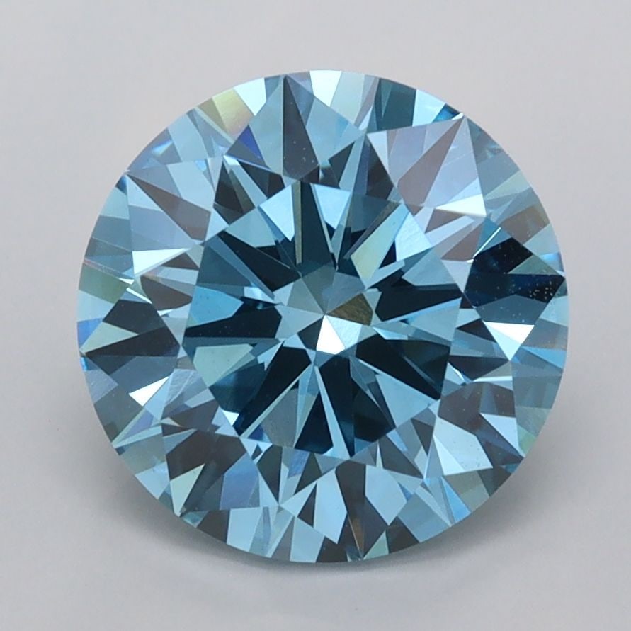 IGI Round 3.03ct Fancy Vivid Blue VVS2 - Ideal Loose Lab Diamond: IGI Round 3.03ct Fancy Vivid Blue VVS2 - Ideal Loose Lab Diamond Item Specifics: Source: This Is A Real Diamond Grown In A Lab Not Mined. Carat: 3.03 Cut: ID Color: Fancy Vivid Blue Clarity: VVS2 Poli