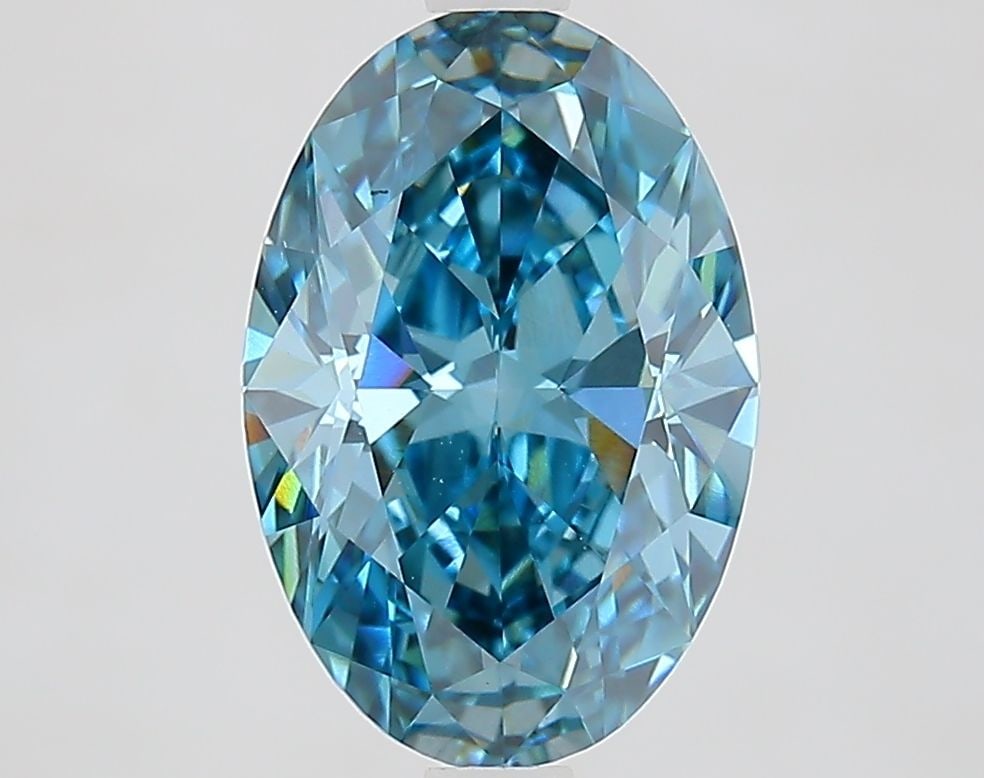 IGI Oval 2.65ct Fancy Vivid Blue VVS2 - Loose Lab Diamond: IGI Oval 2.65ct Fancy Vivid Blue VVS2 - Loose Lab Diamond Item Specifics: Source: This Is A Real Diamond Grown In A Lab Not Mined. Carat: 2.65 Cut: - Color: Fancy Vivid Blue Clarity: VVS2 Polish: EX S