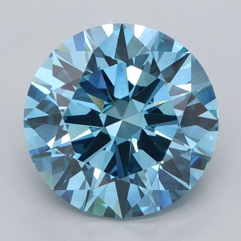 IGI Round 4.01ct Fancy Vivid Blue VVS2 - Loose Lab Diamond: IGI Round 4.01ct Fancy Vivid Blue VVS2 - Loose Lab Diamond Item Specifics: Source: This Is A Real Diamond Grown In A Lab Not Mined. Carat: 4.01 Cut: EX Color: Fancy Vivid Blue Clarity: VVS2 Polish: