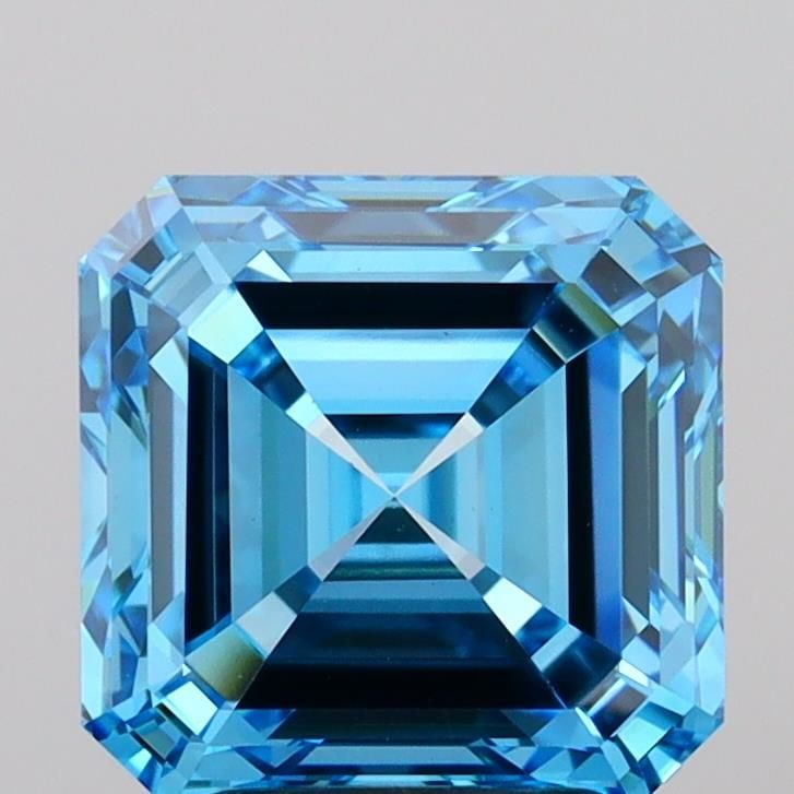 IGI Asscher 3.53ct Fancy Vivid Blue VVS2 - Loose Lab Diamond (1 of 1)