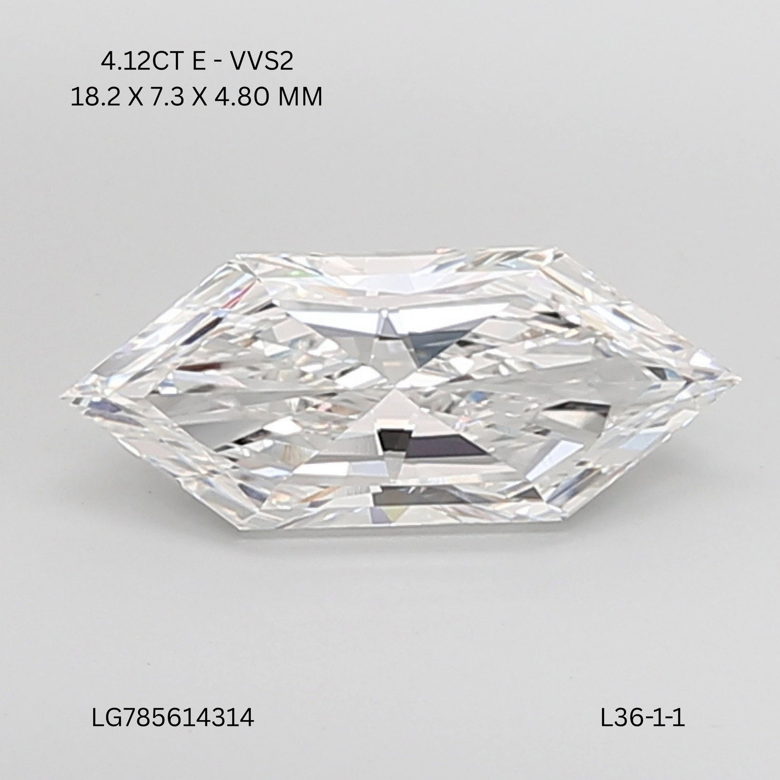 IGI Hexagonal 4.12ct E VVS2 - Loose Lab Diamond (1 of 1)